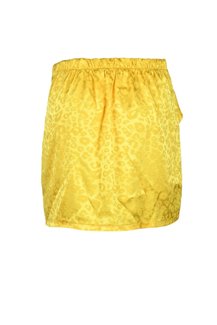 Odi Et Amo Red Ruffled Polyester Mini Skirt