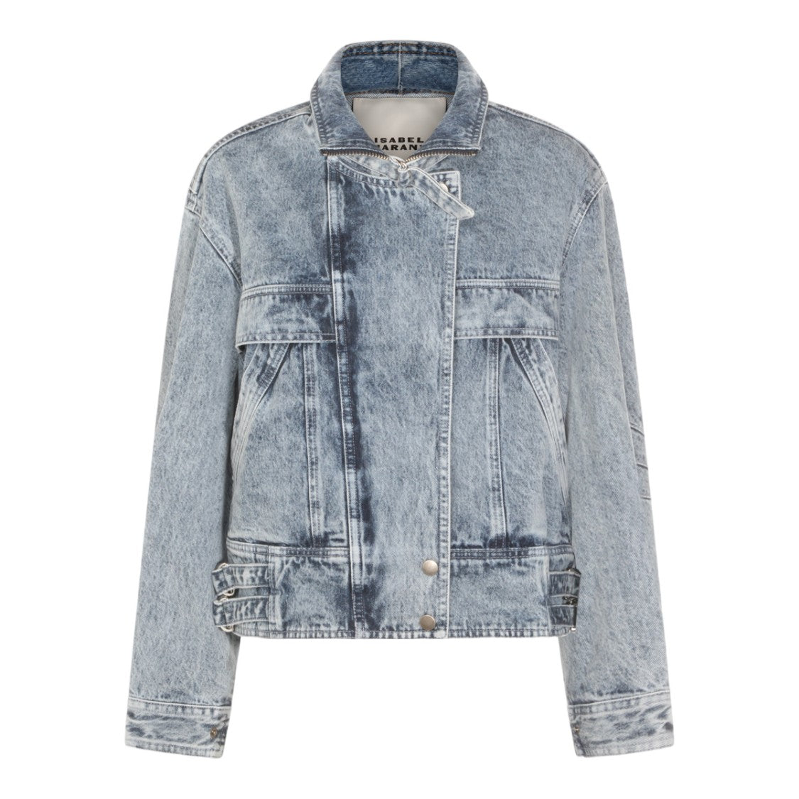 Isabel Marant Étoile Acid-Wash Denim Jacket With High Collar