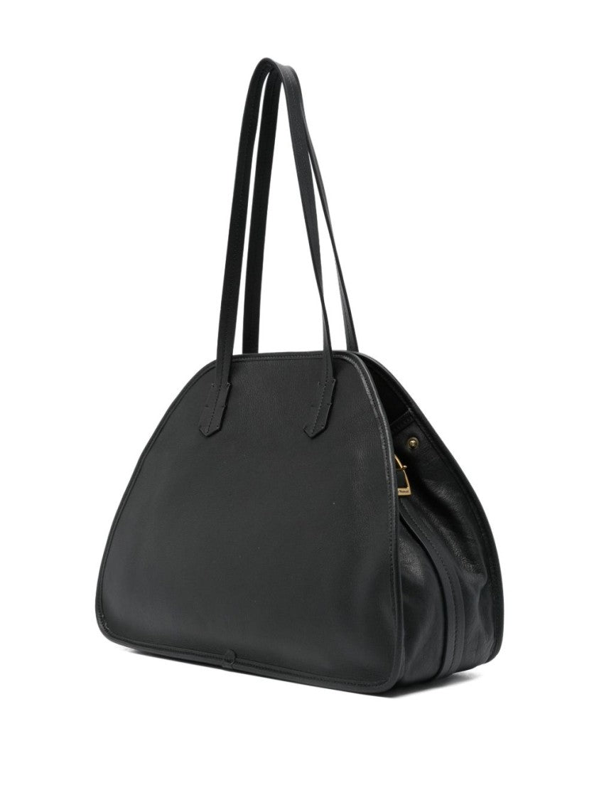 Vivienne Westwood Curved Black Leather Handbag