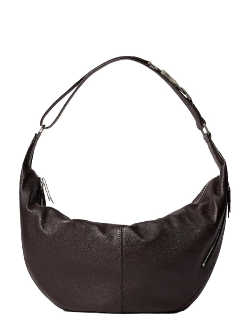 Lemaire Brown Crescent Buffalo Leather Shoulder Bag