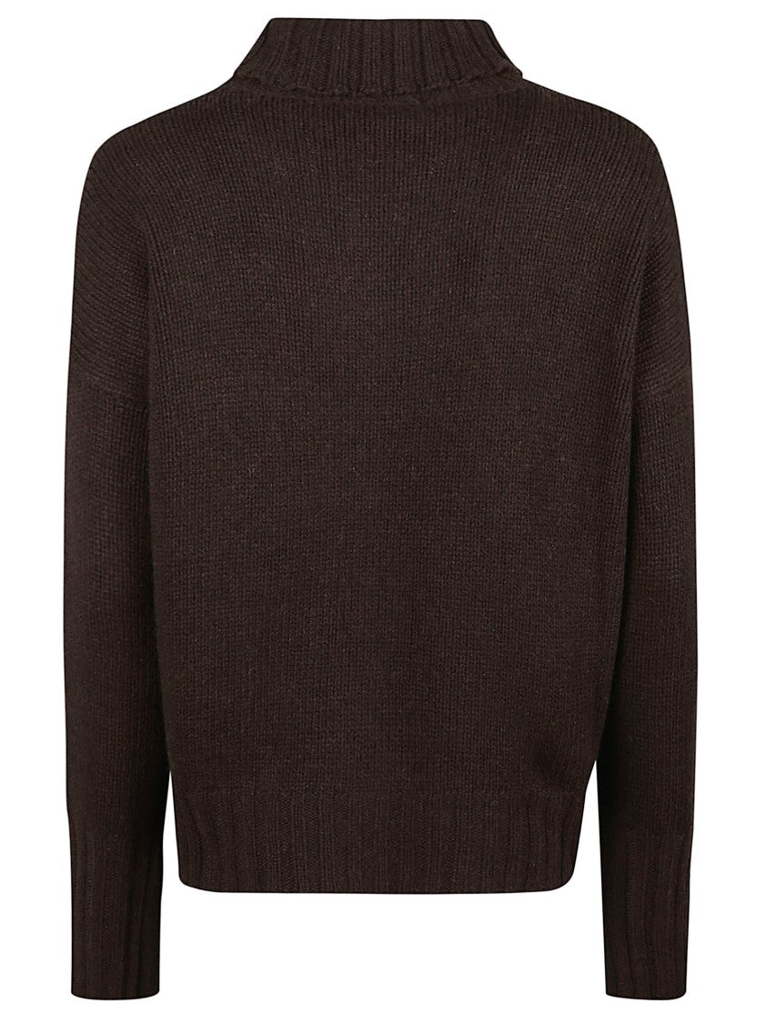 Aragona Ribbed Relaxed Cashmere Turtleneck Sweater