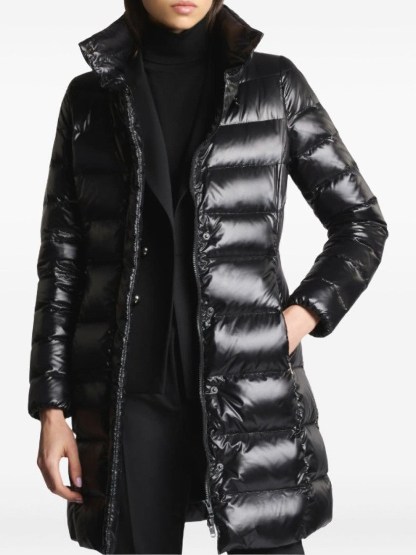 Fay Mid-Length Quilted Down Jacket With High Collar