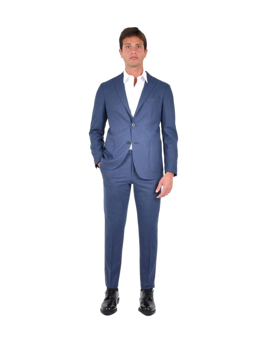 Boglioli Tailored Blue Virgin Wool Suit