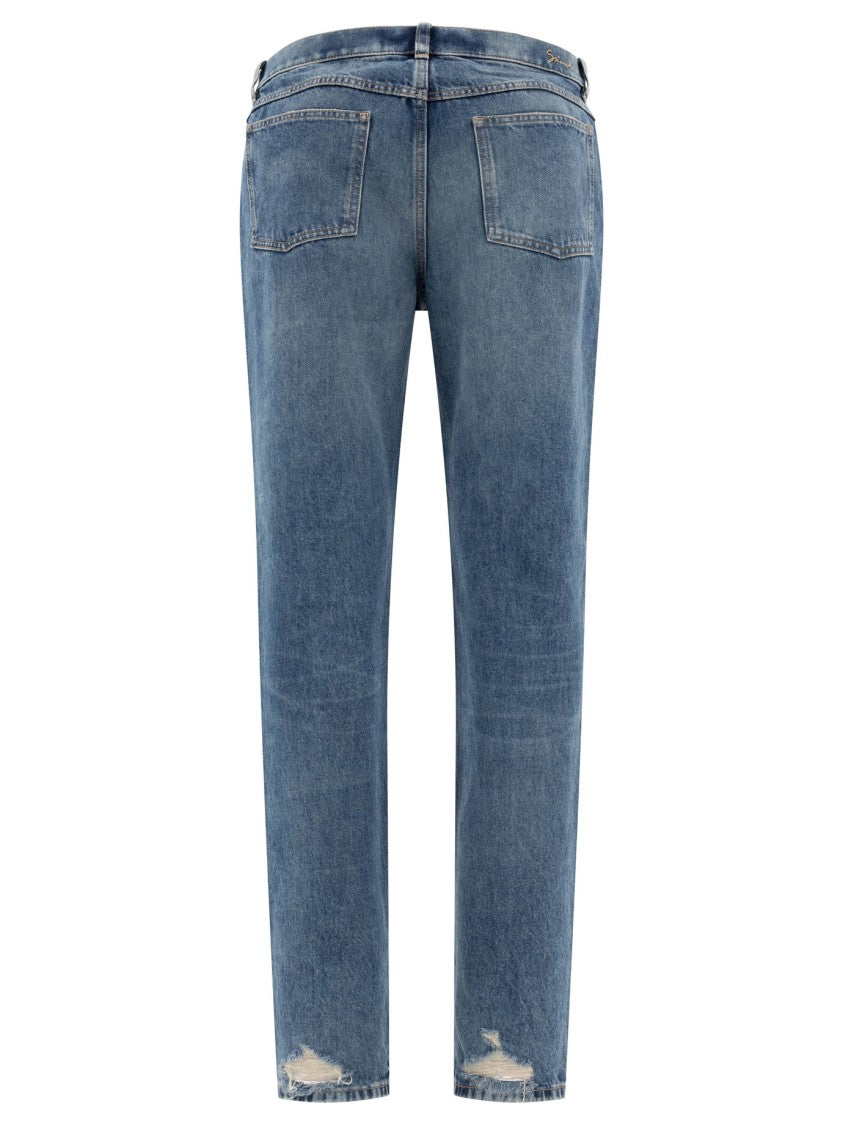 Givenchy Straight-Leg Jeans With Embroidered Details