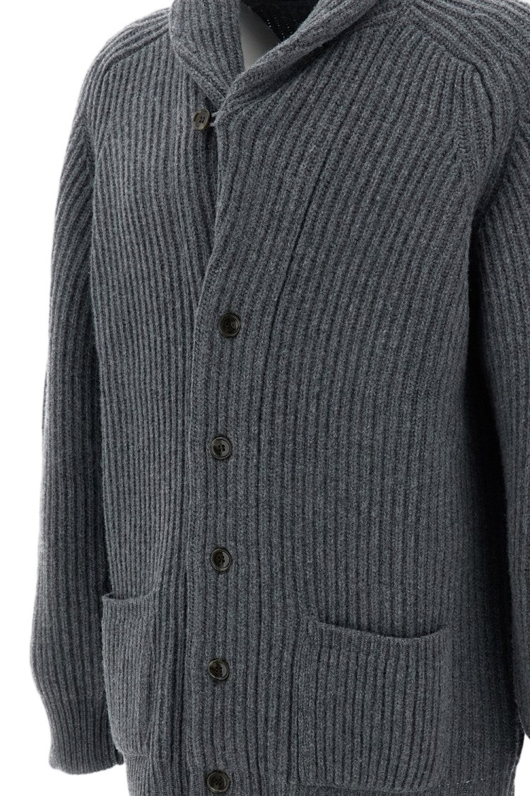 Filson Grey Bristol Tacoma Heavy Wool Cardigan