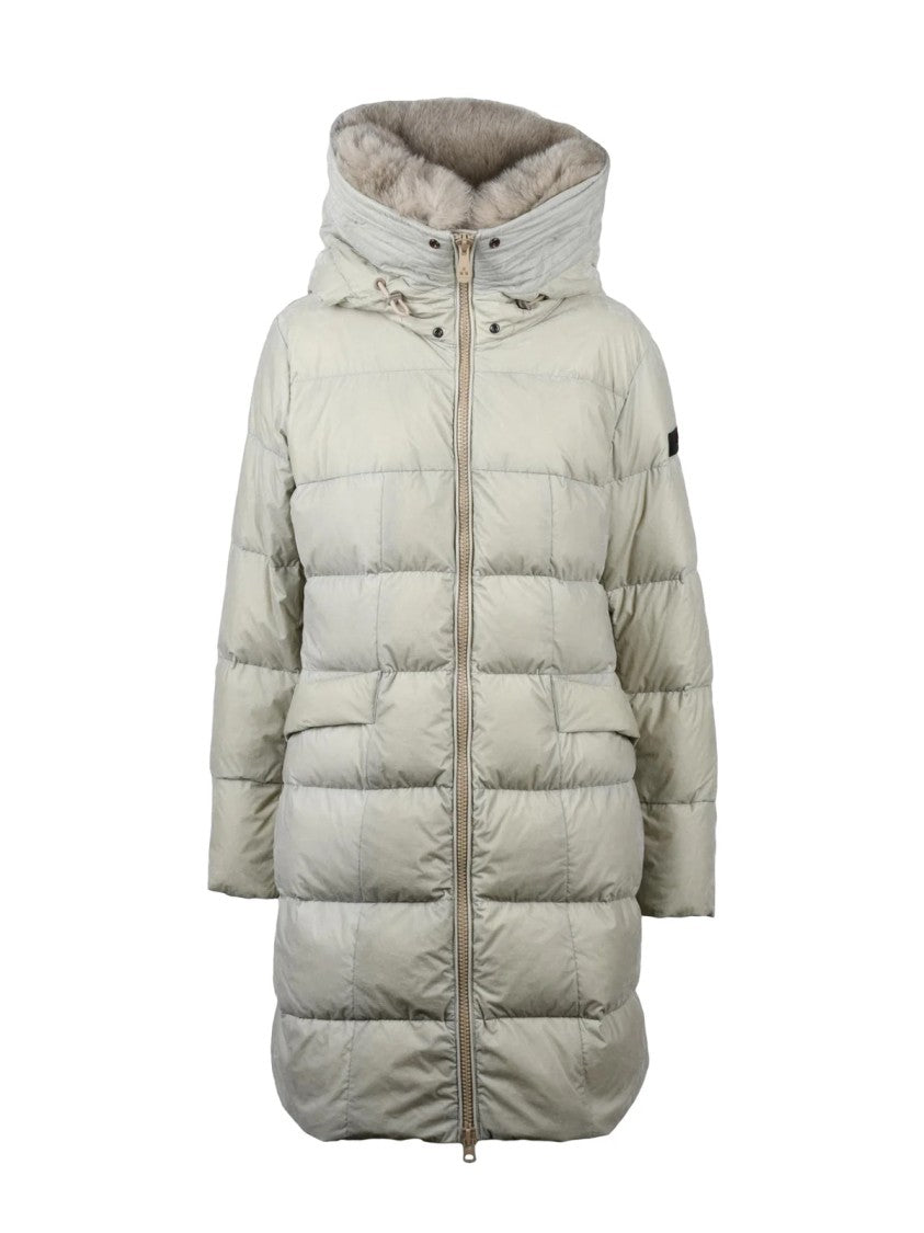 Peuterey White Mandie Fur-Trimmed Down Parka