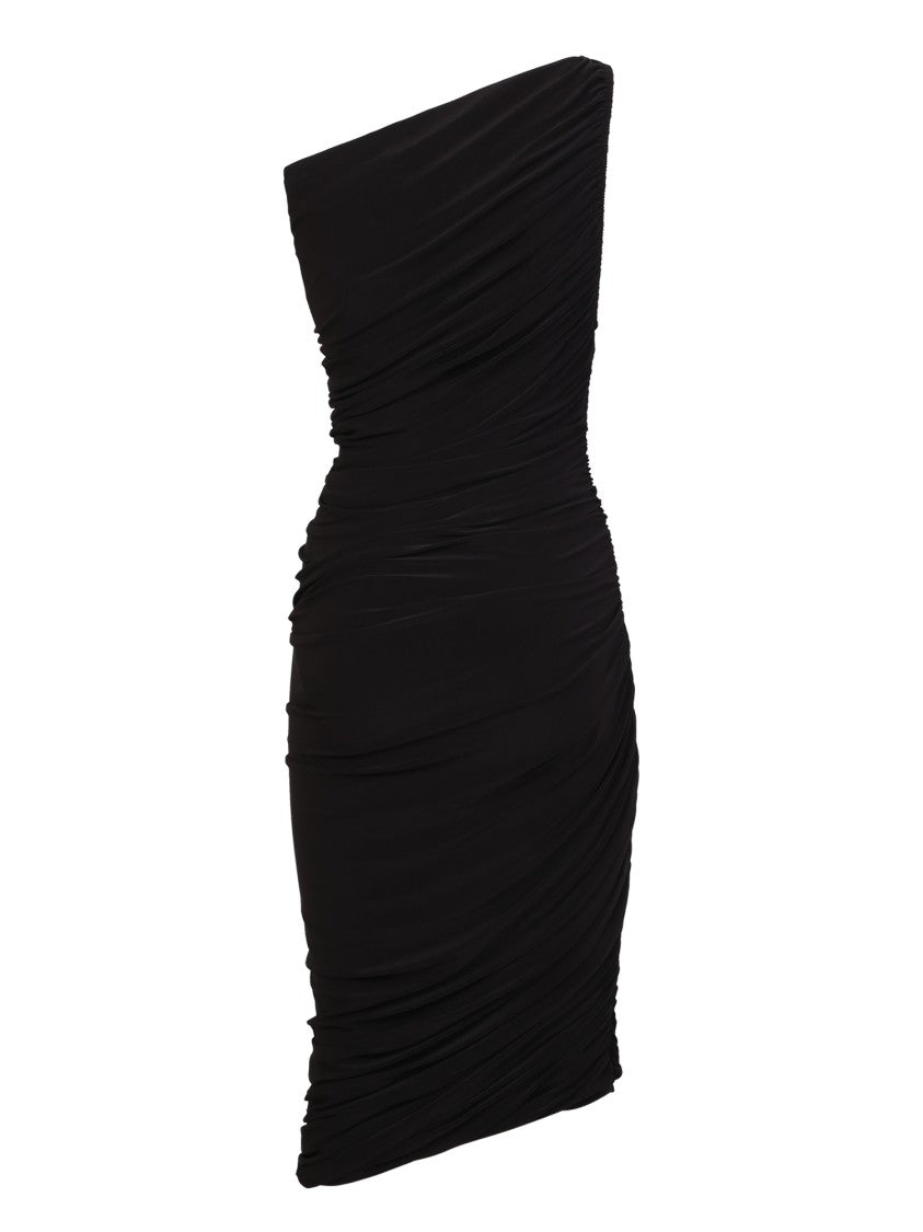Norma Kamali Black One-Shoulder Dress