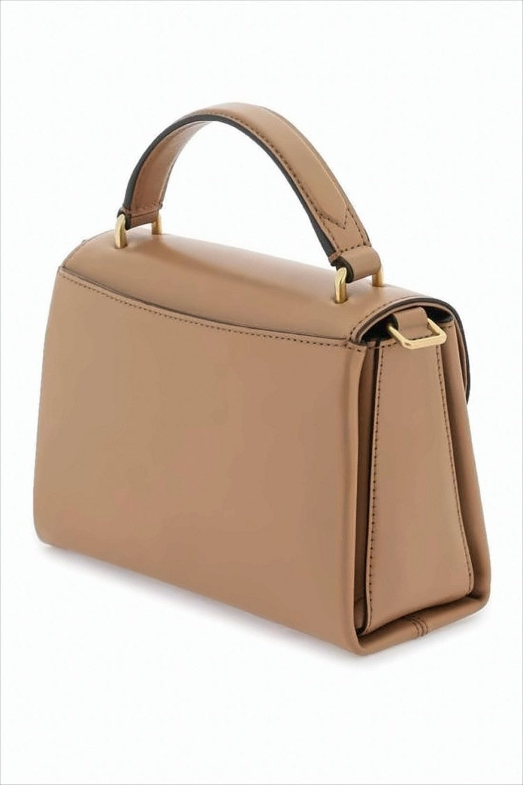 Mulberry Structured Brown Leather Tote With Gold-Tone Turn-Lock