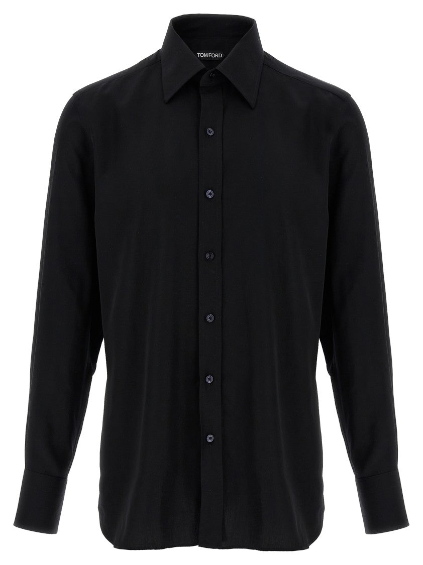 Tom Ford Tailored Black Lyocell Shirt