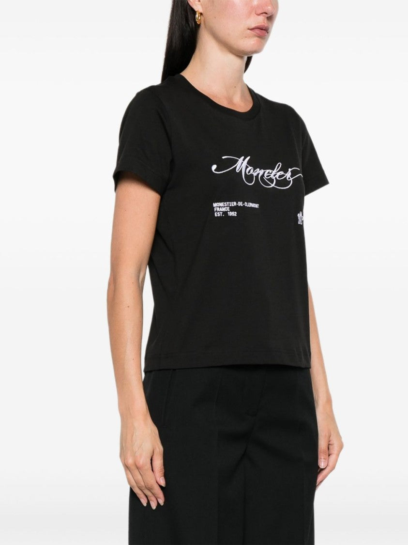 Moncler Black Cotton Jersey T-Shirt