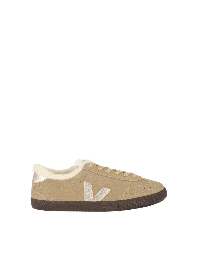 Veja Beige Volley Winter Dune Suede Plush-Lined Sneakers