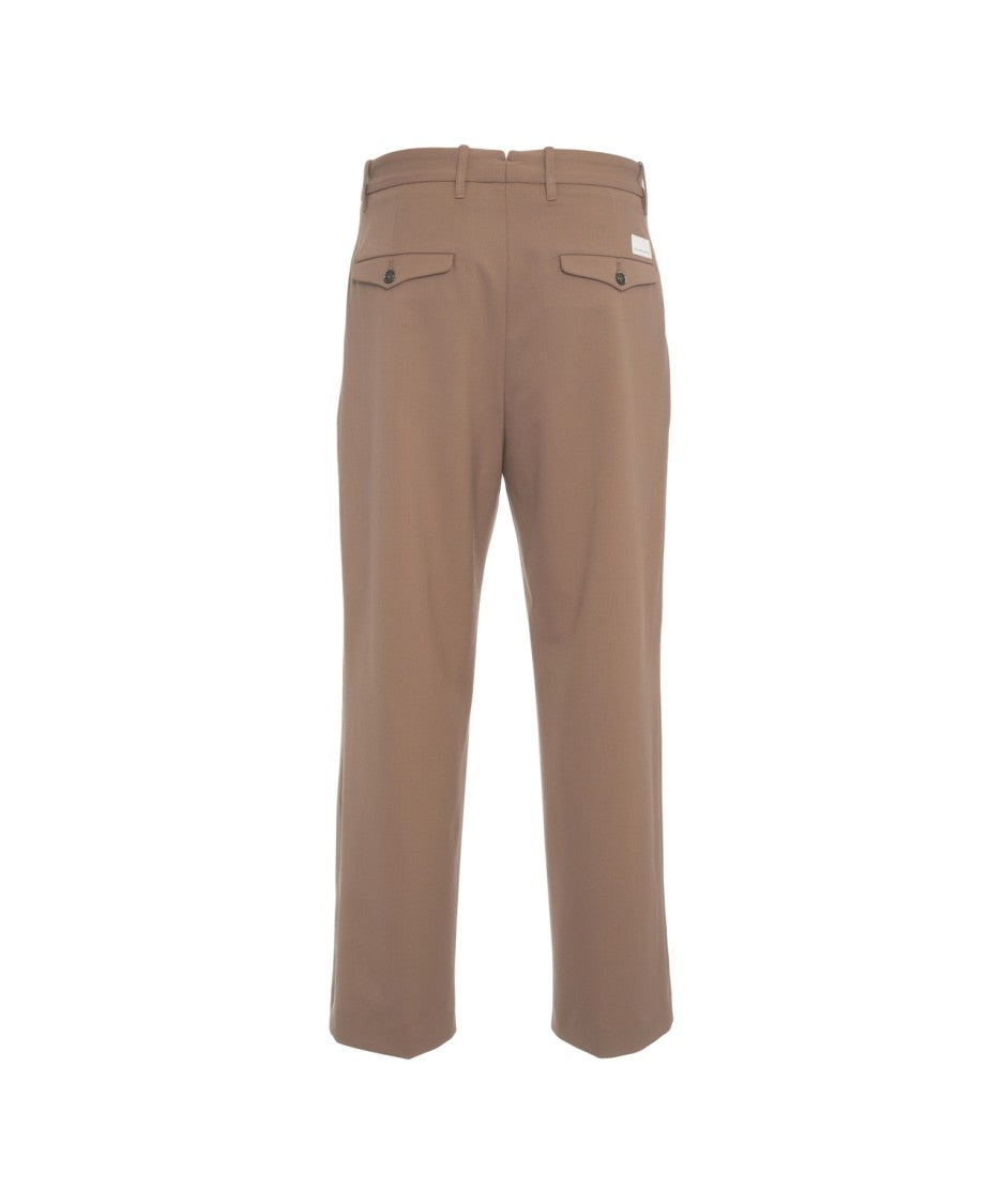 Nine In The Morning Brown Baggy Trousers With Relaxed Fit And Modern Silhouette
