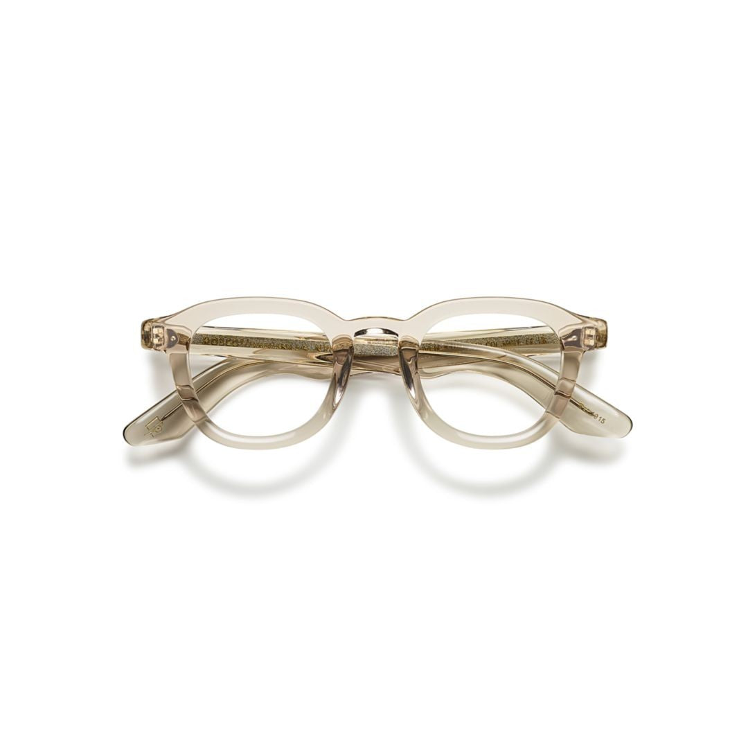 Moscot Or-Dah-O Dahven Translucent Acetate Frame Eyeglasses With Keyhole Bridge