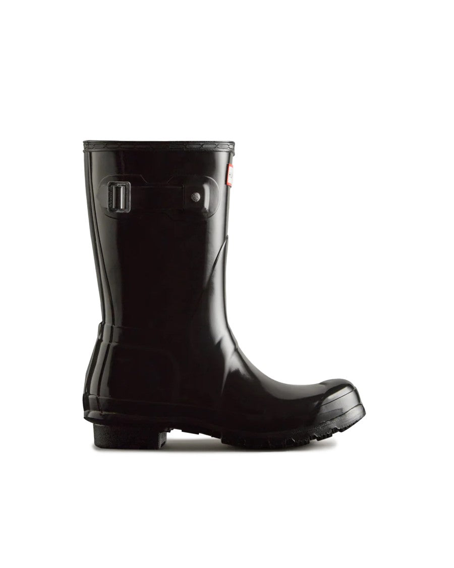 Hunter Original Short Gloss Black Wellington Boots