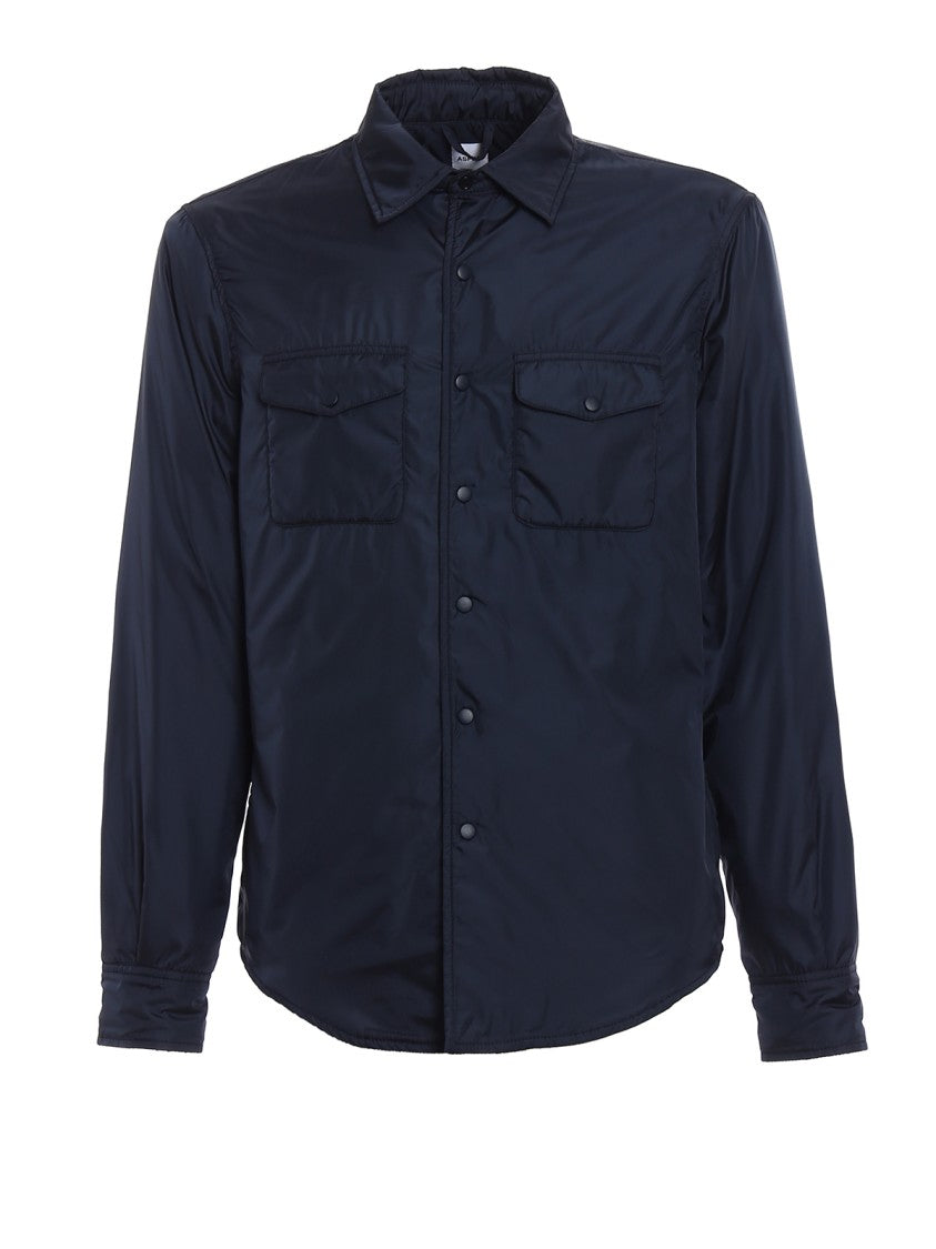 Aspesi Navy Padded Lightly Padded Nylon Shirt Jacket