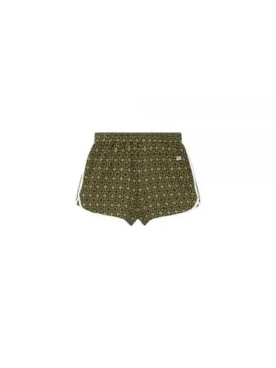 Wales Bonner Fitted Geometric Pattern Shorts With White Side Stripes
