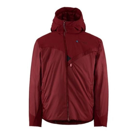 Klattermusen Burgundy Jacket With Hood And Subtle Logo Detail