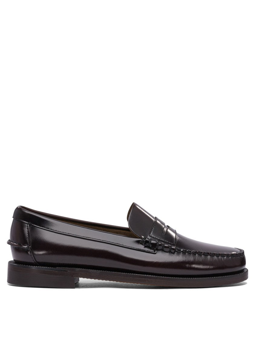 Sebago Brown Leather Moccasin Loafers