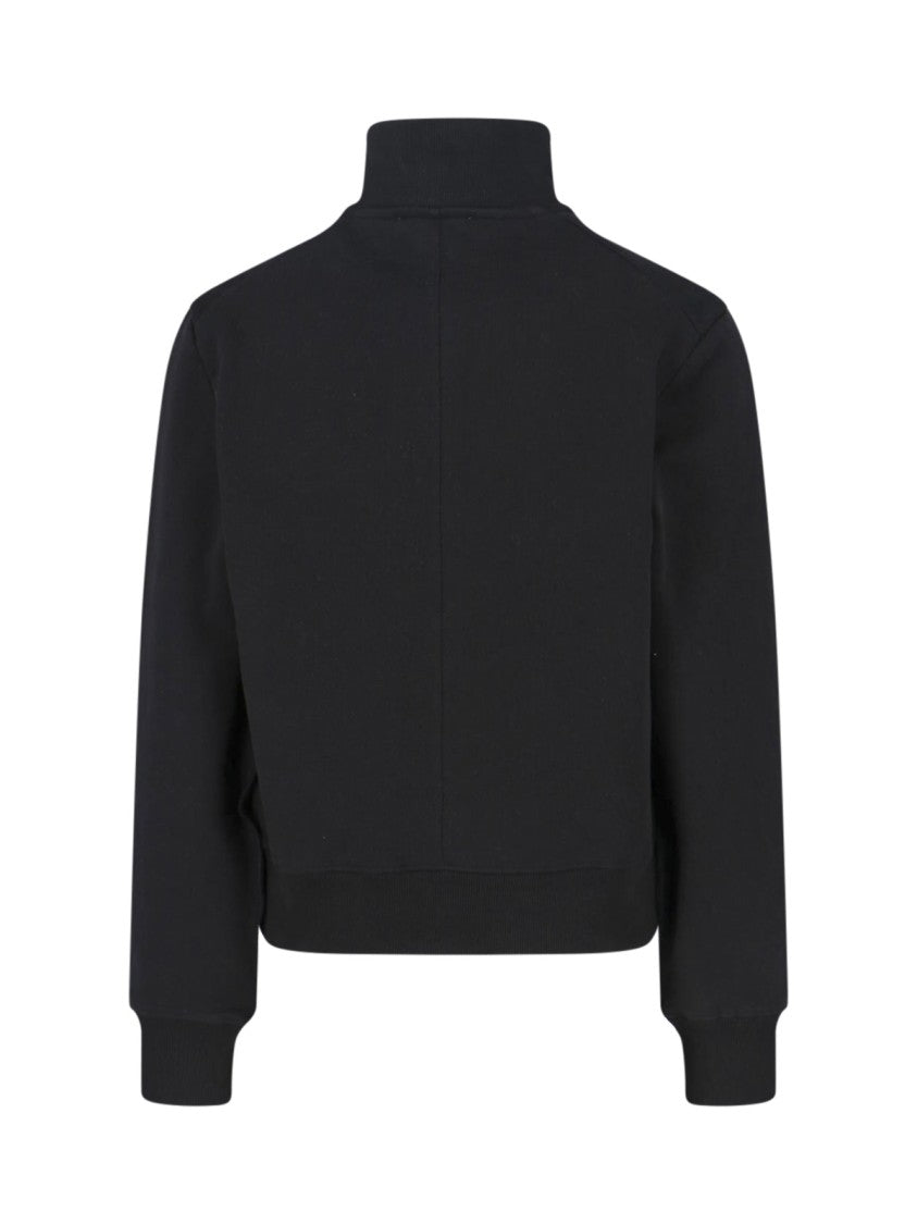 Entire Studios Black Port High-Collar Cotton Sweatshirt