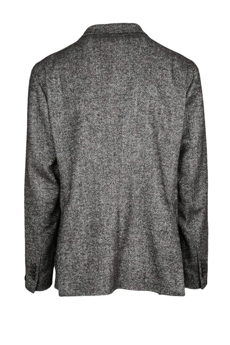 Tagliatore Wool/Alpaca Blazer Jacket - Brown/Black