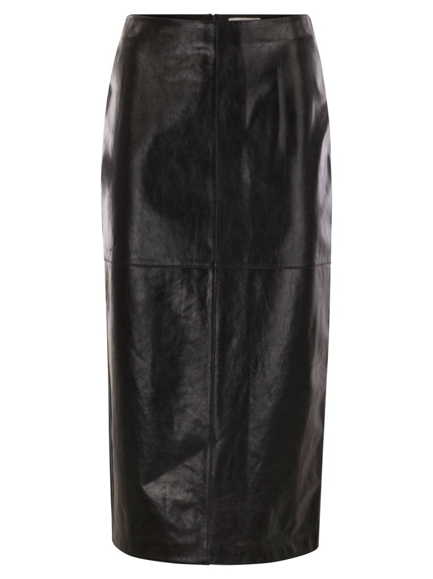 Sportmax Afa - Gonna Longuette In Pelle