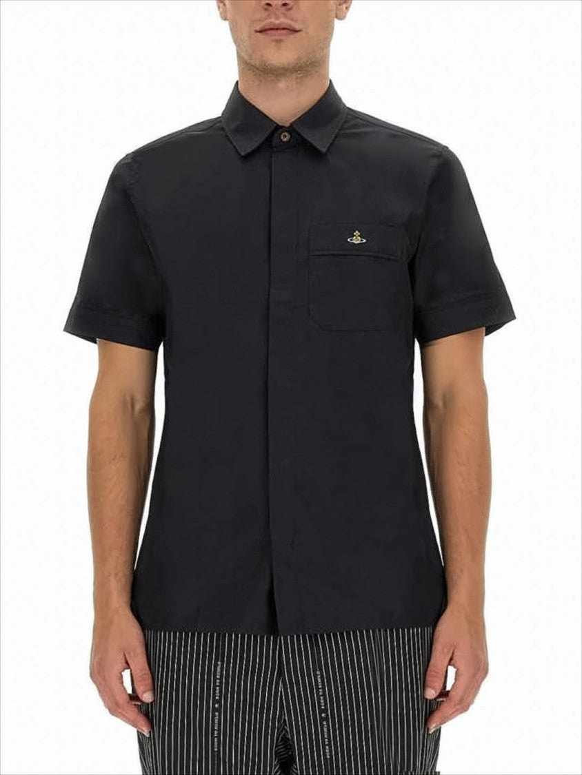 Vivienne Westwood Short-Sleeved Tailored Shirt With Classic Collar