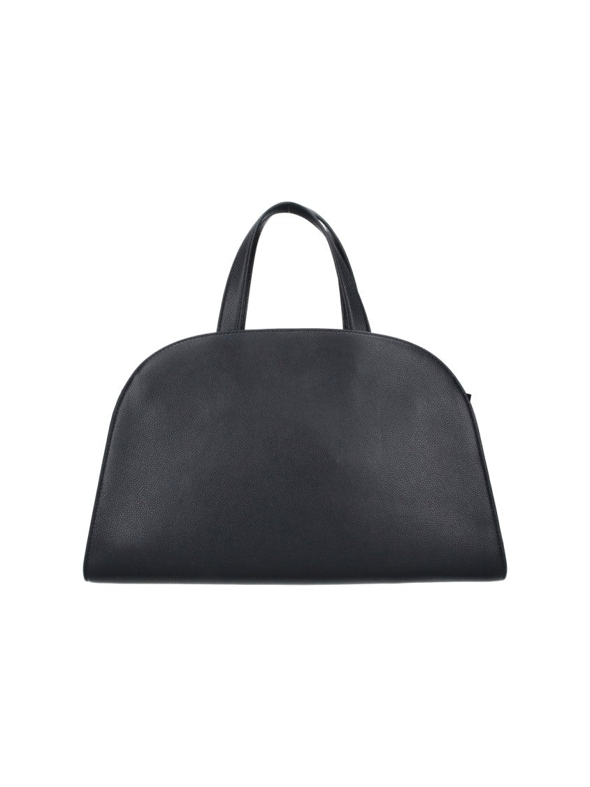 Tory Burch Black Romy Gold Accent Calfskin Handbag
