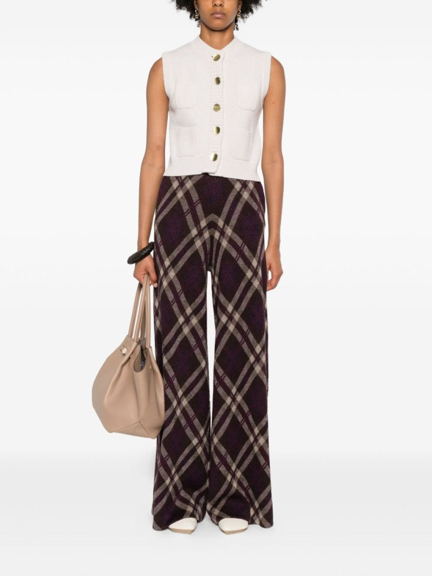 Forte Forte Ribbed Knit Vest With Metallic Button Closure