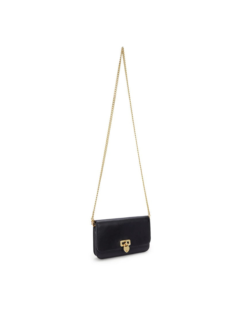 Lauren Ralph Lauren Rectangular Black Leather Clutch