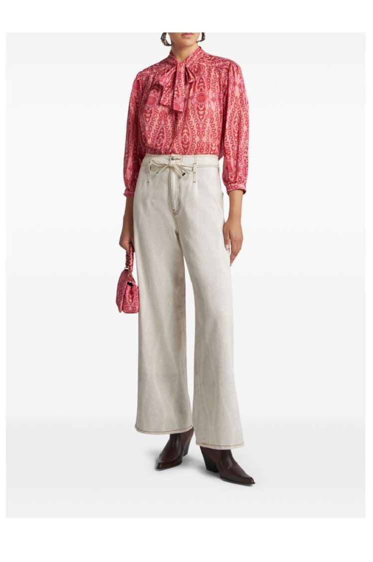 Etro Wide-Leg Denim Jeans With High Waist