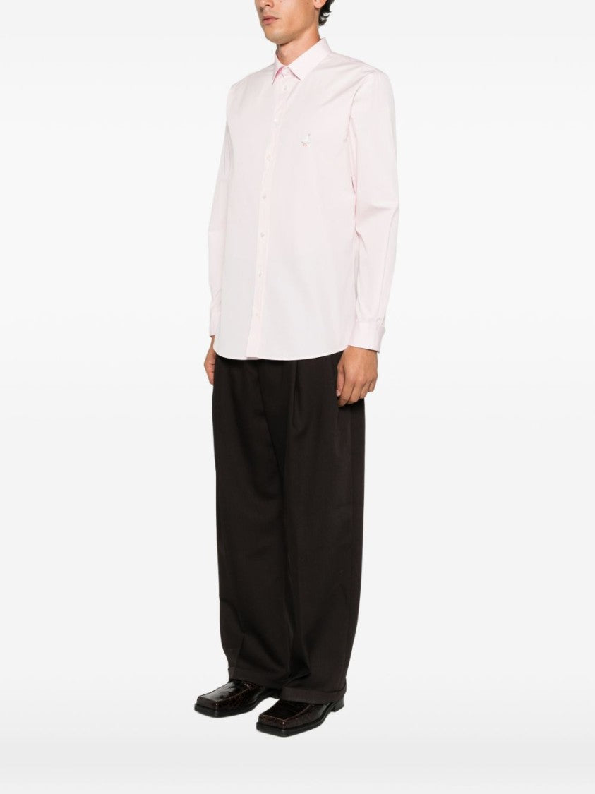 Moschino Embroidered Silk-Nylon Shirt - Light Pink