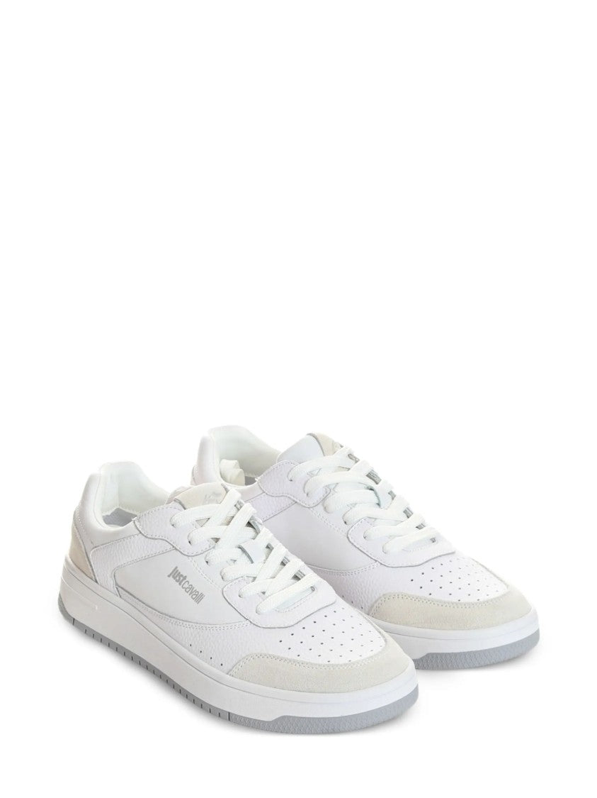 Just Cavalli Low-Top Perforated Clean Sneakers