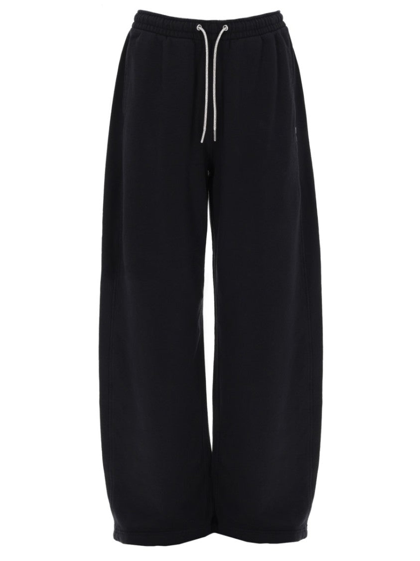 Alexander Wang Mid-Waist Jogger Pants With White Drawstring And Wide-Leg Silhouette