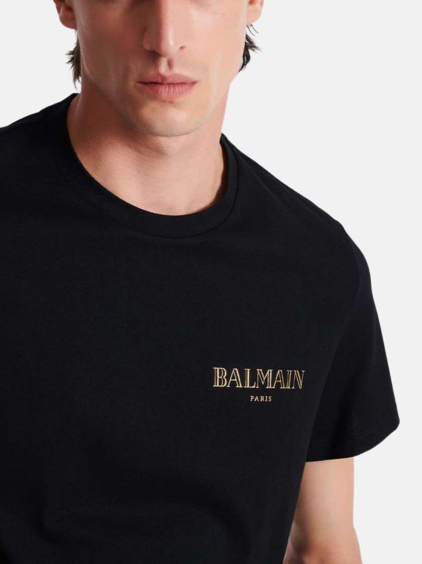 Balmain Black Cotton Classic Crewneck T-Shirt