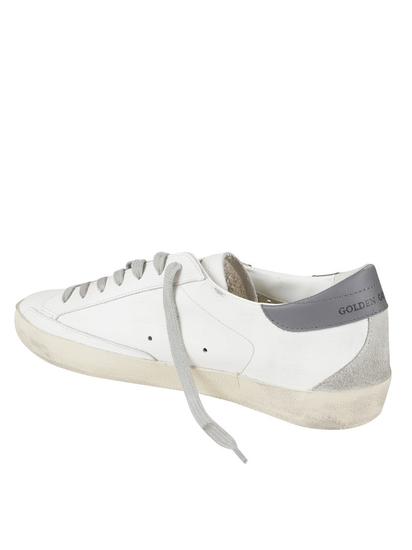 Golden Goose Low-Top Sneakers With Grey Star And Distressed Sole