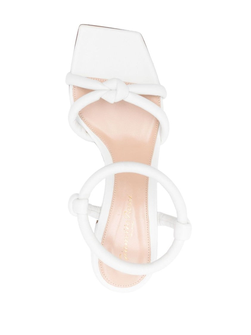 Gianvito Rossi White Flats With Padded Straps