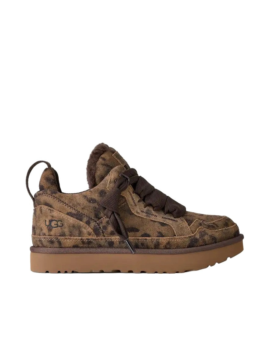 Ugg Lowmel Chestnut Animal Print Suede Sneakers