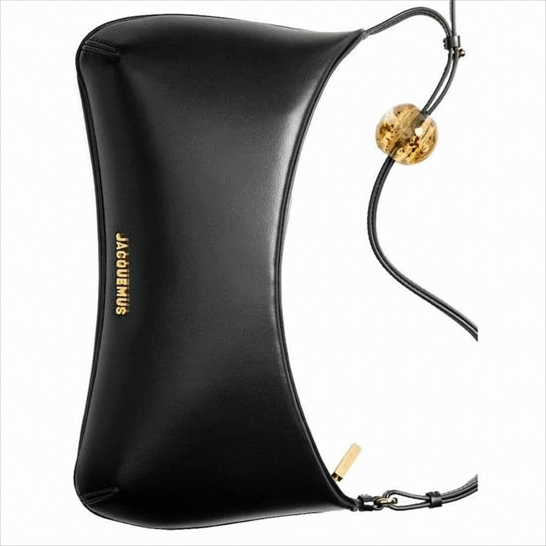 Jacquemus Curved Silhouette Shoulder Bag With Amber Beads