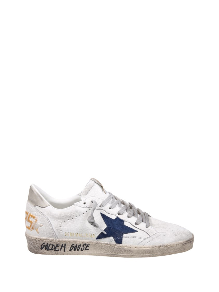 Golden Goose Ballstar Nappa Upper Toe And Spur Suede Star Leather Heel