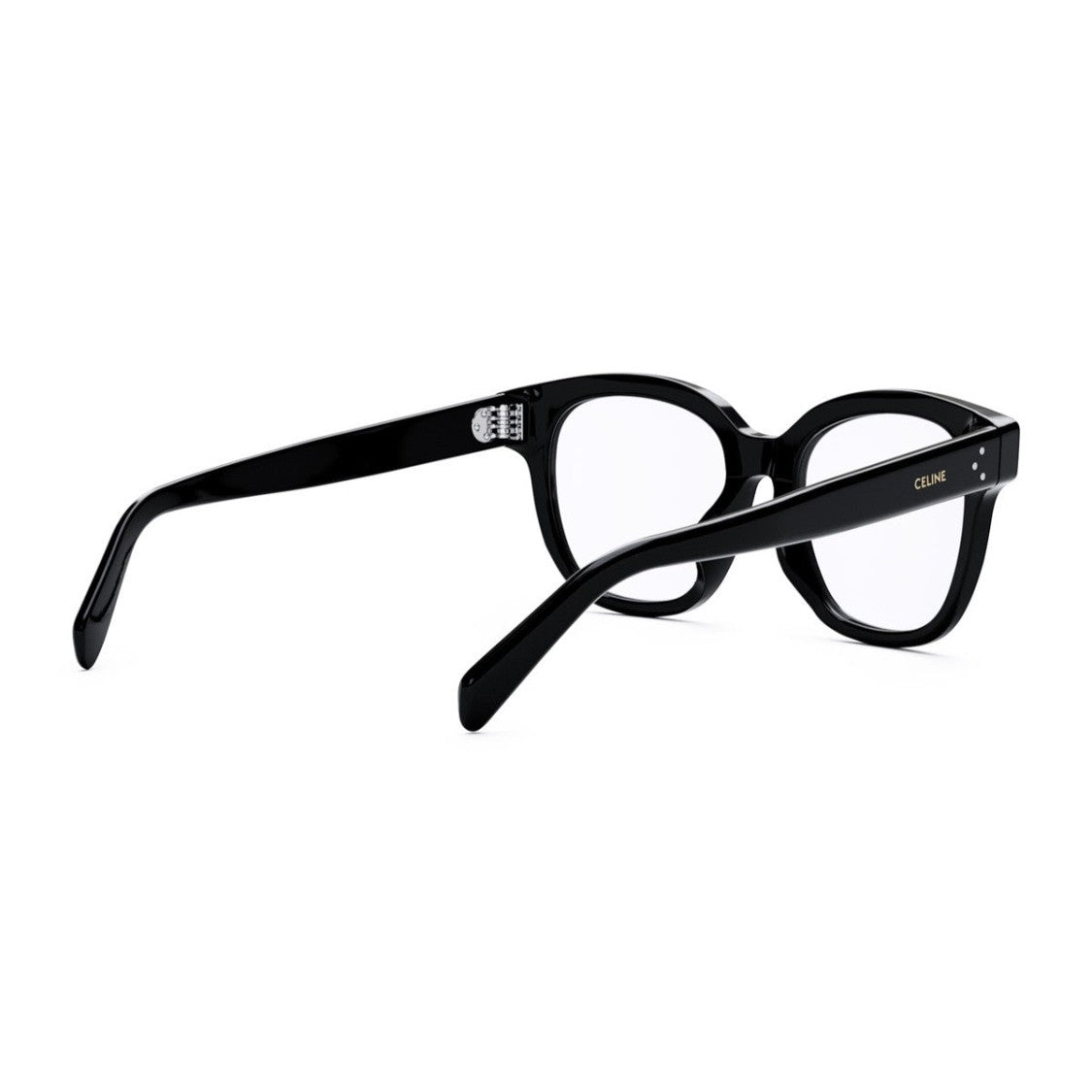 Celine Black 3 Dots Acetate Square Glasses