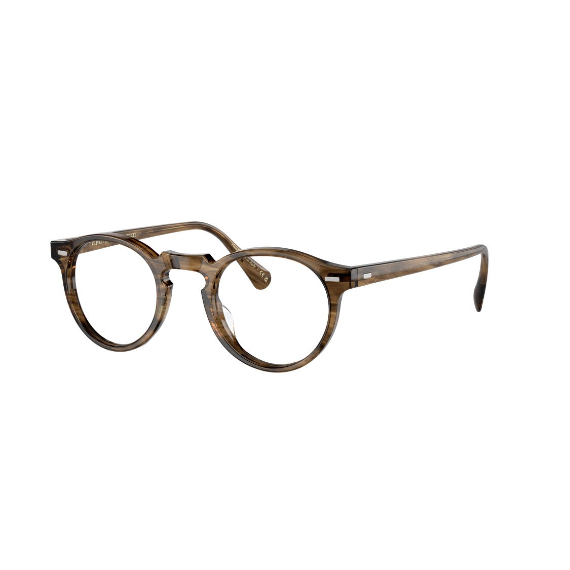 Oliver Peoples Round Acetate Eyeglasses With Tortoiseshell Pattern