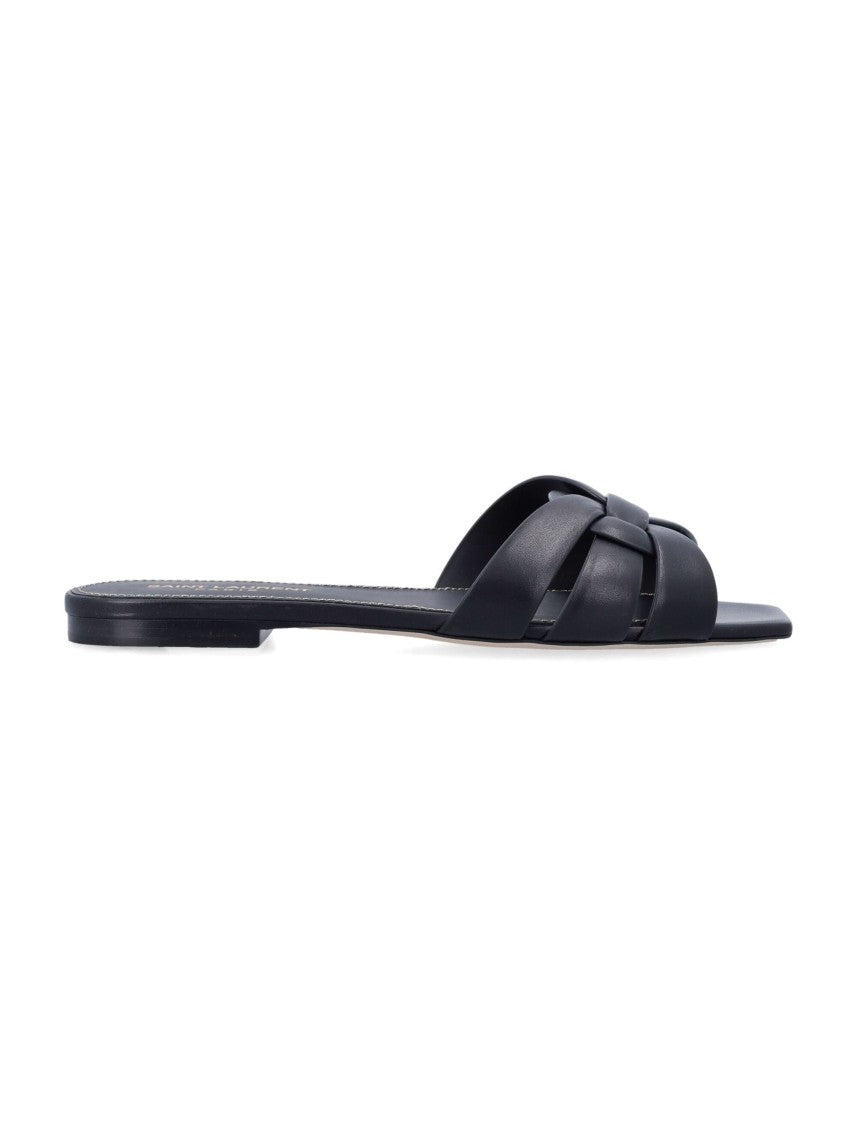 Saint Laurent Saint Laurent Leather Tribute Flat Sandals