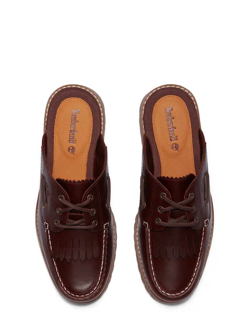 Timberland Rounded Toe Slip-On Brown Flat Shoes