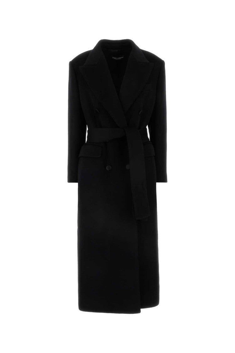 Dolce & Gabbana Black Cashmere Coat