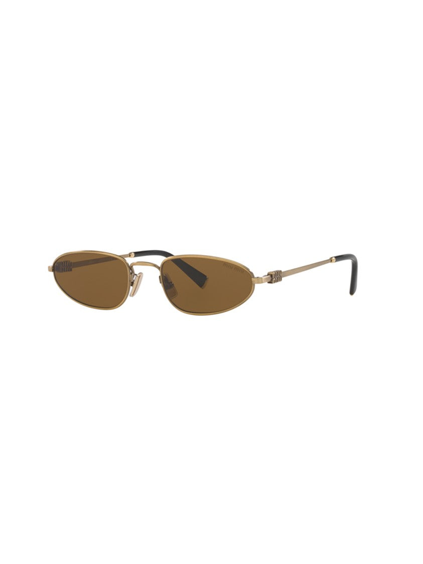 Miu Miu A52s Sole Sleek Metal Oval Sunglasses