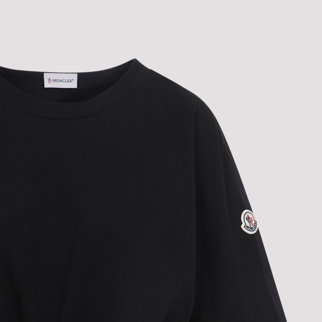 Moncler Short Black Dress With Cinched Waist