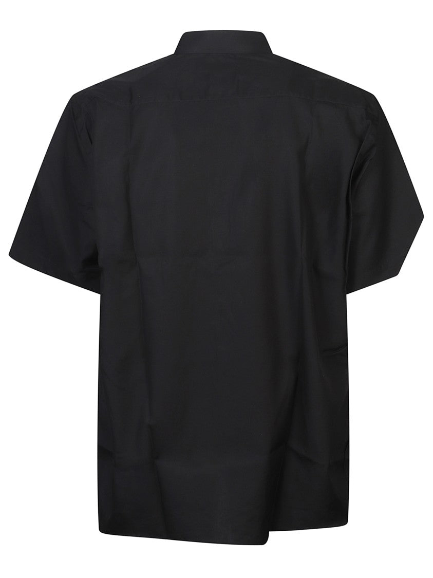 Comme Des Garçons Short-Sleeved Boxy Embroidered Logo Shirt