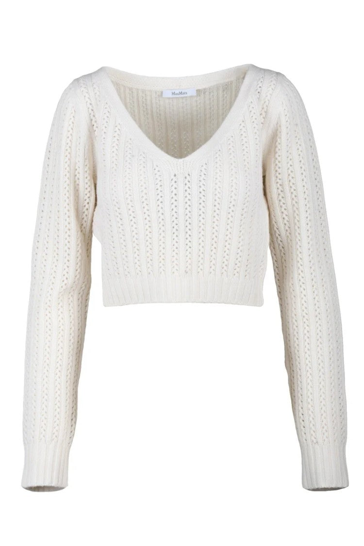 Max Mara Ifrem Short Sweater - White