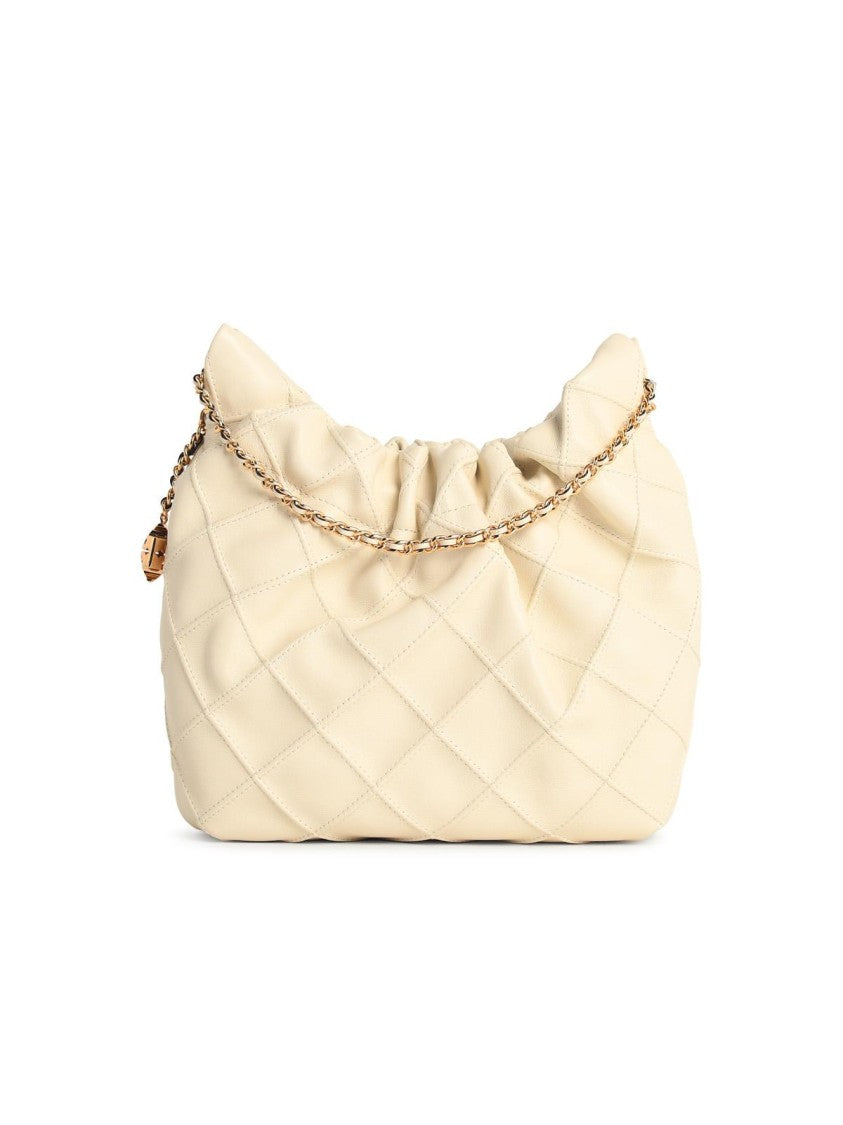 Tory Burch 'Fleming' Cream Leather Mini Bag