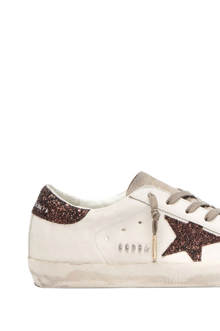 Golden Goose Super-Star Sneakers With Glittery Star Detail